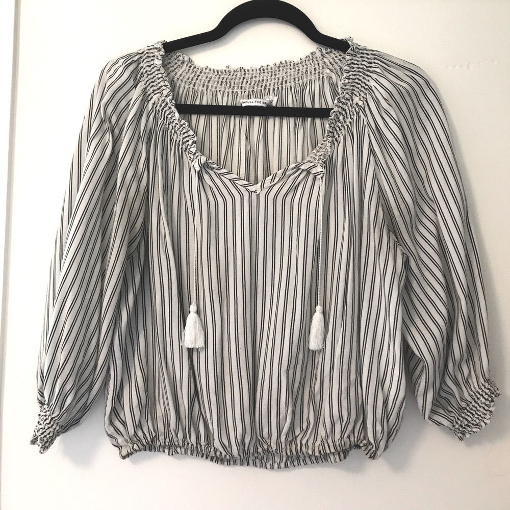 Faithful the brand blue and white blouse size XS